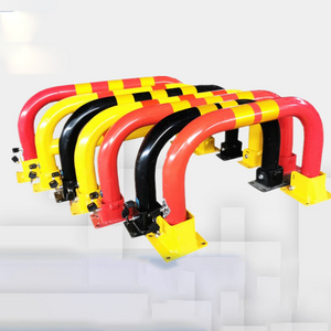 Different Color Detachable Black Yellow Reflective Car Parking Lot Barriers Manual Steel Parking Lock