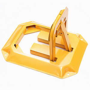 Yellow Thickened Car Floor Occupancy Locks Octagonal Floor Lock Parking Spaces Posts