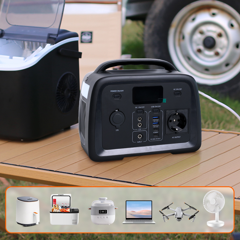 Outdoor camping solar energy storage fast charging lifepo4 battery 300w 500w 1000w solar generator portable power station