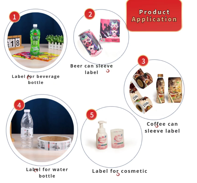 Customized PET/PVC plastic shrink wrap bottle labels shrinkable sleeve for plastic bottle