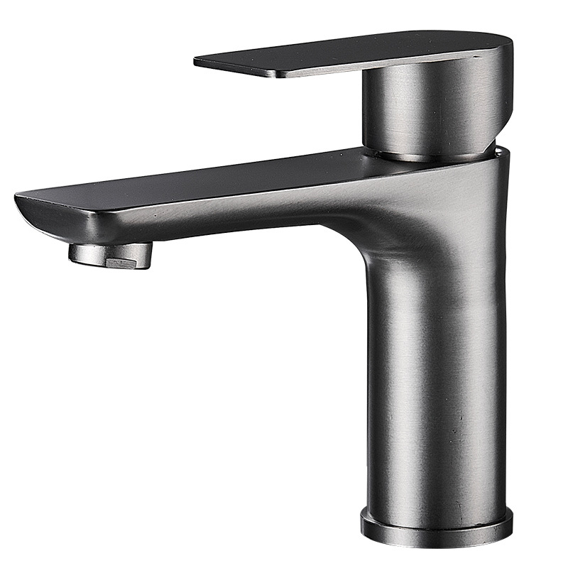 Single-Hole Stainless Steel Basin Faucet