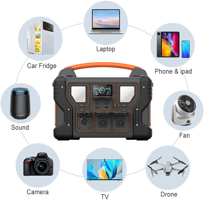 New Design Solar Energy Camping DC AC Output Lithium Ion 500W Portable Power Station