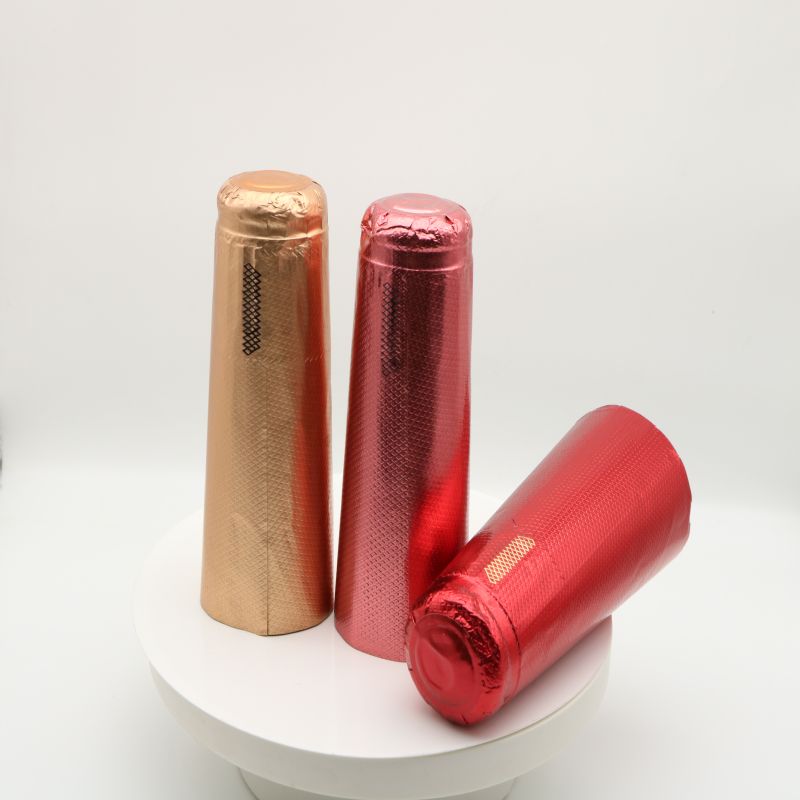 Custom Champagne Wine Aluminium Foil Capsules Pvc Shrink Capsule