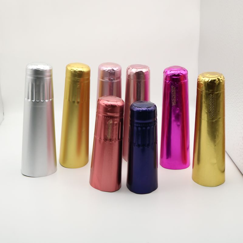 Custom Champagne Wine Aluminium Foil Capsules Pvc Shrink Capsule