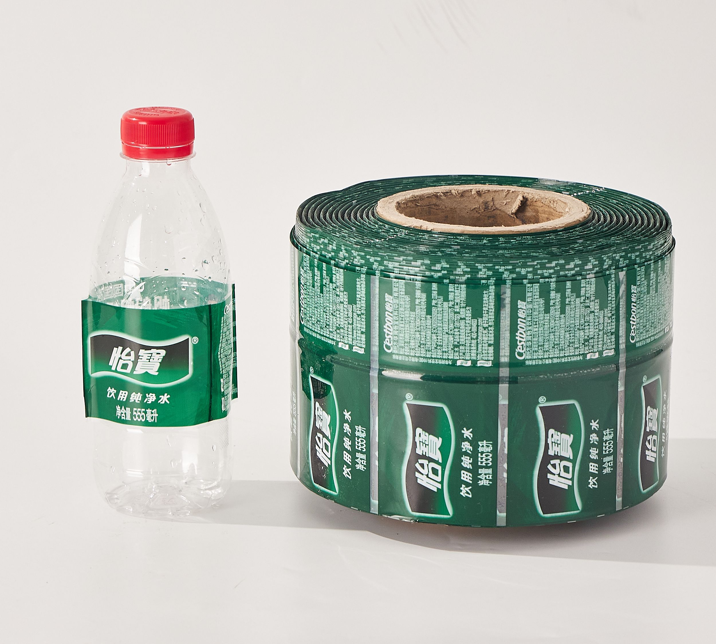 custom logo print 500ml beverage pvc/pet heat shrink sleeve labels sleeve water bottle label