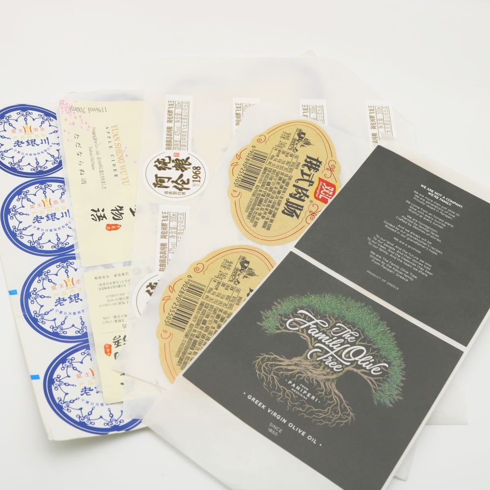 Custom kraft paper sticker label print logo vinyl sticker for packaging