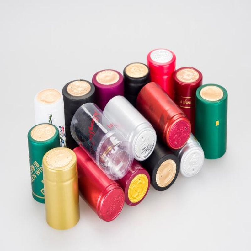 PVC Tear Strip Wine Bottle Heat Shrink Cap Sealing Cover transparent capsule 30mm Pvc Heat Shrink Cap