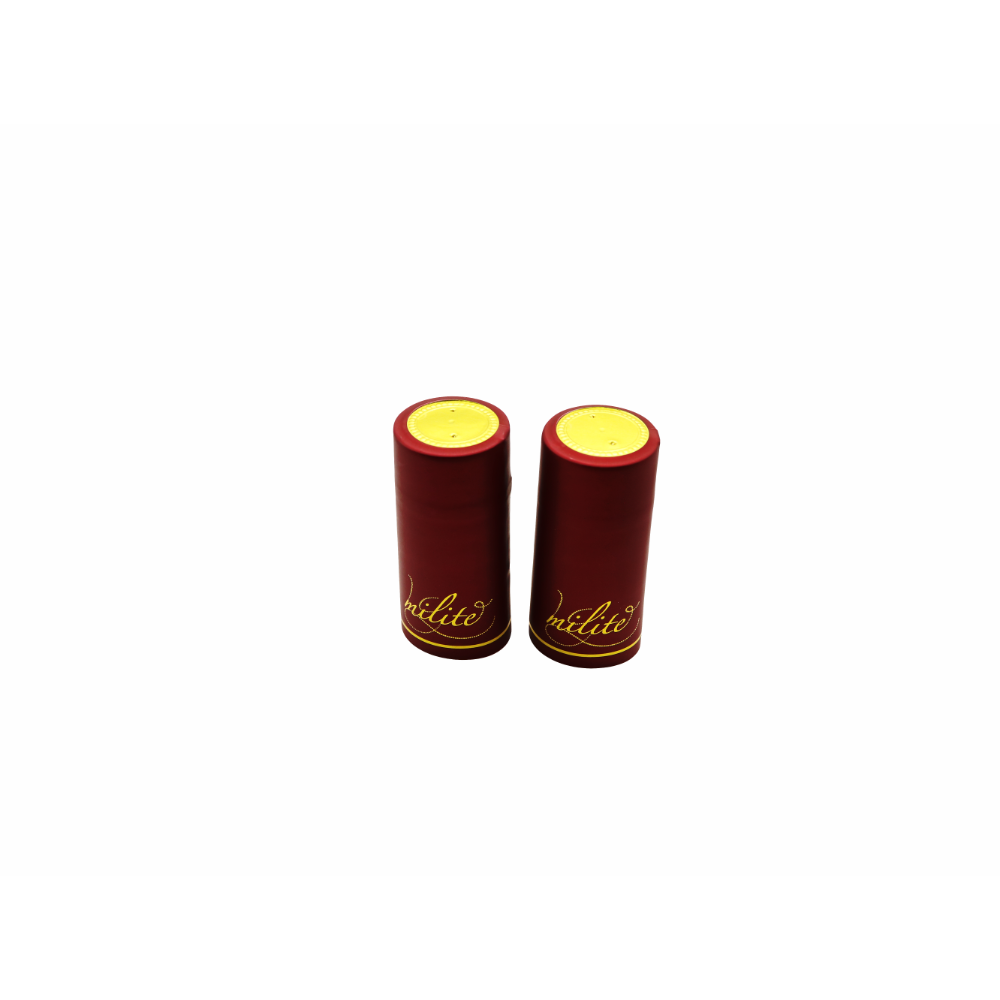Custom Embossed Logo Wine Shrink Wraps Caps Plastic PVC Heat Shrink Cap 30*50MM 30*60MM Burgundy Wine Capsule Sleeve