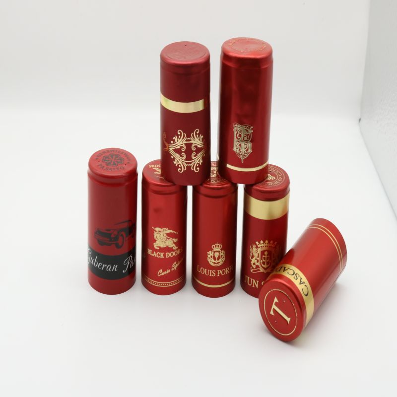 Sustainable Aluminum Shrink Capsules with Tear Strip For Wine Bottles Embossed Logo
