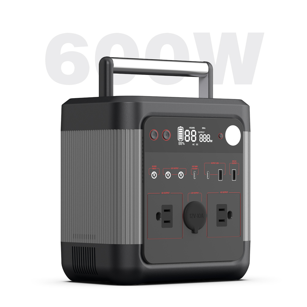 600w 518Wh rechargeable pure sine wave lithium lon battery solar generator portable power station