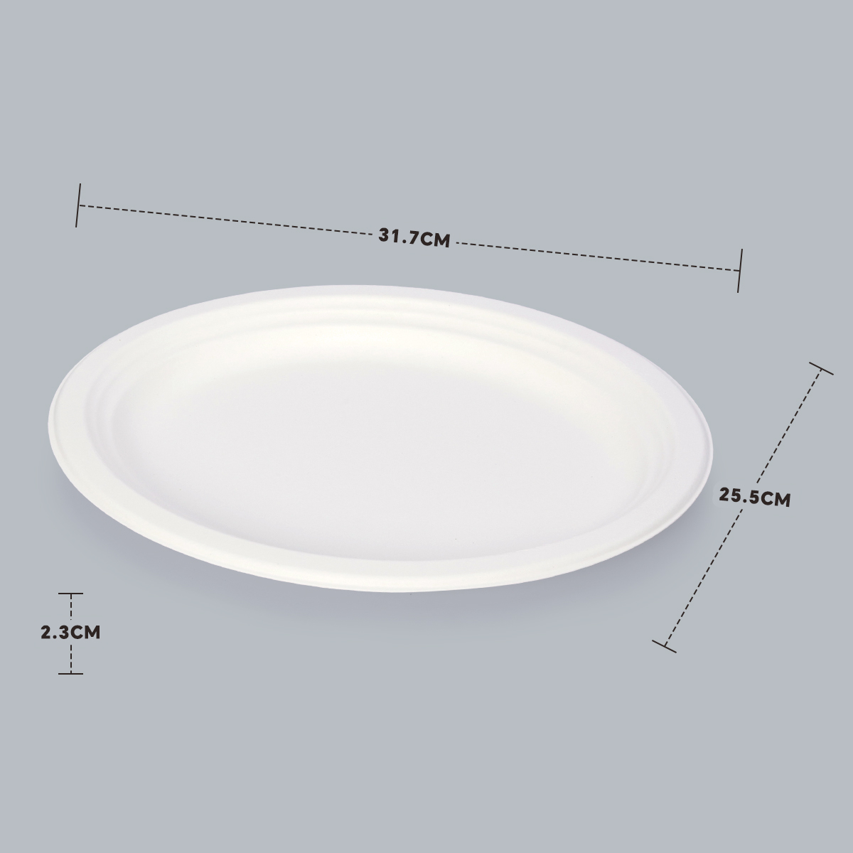 Disposable Tableware 12.5-inch Oval Plate