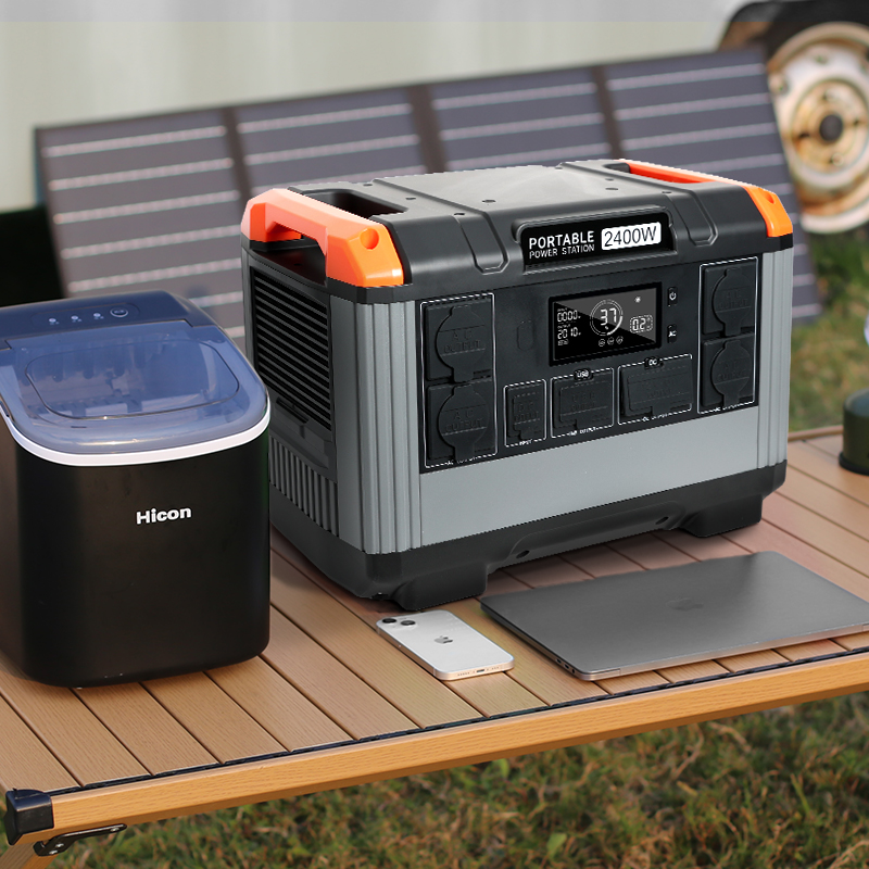 Solar Power Supply Solar Energy System Solar Generators Charging 2400W Portable Power Station