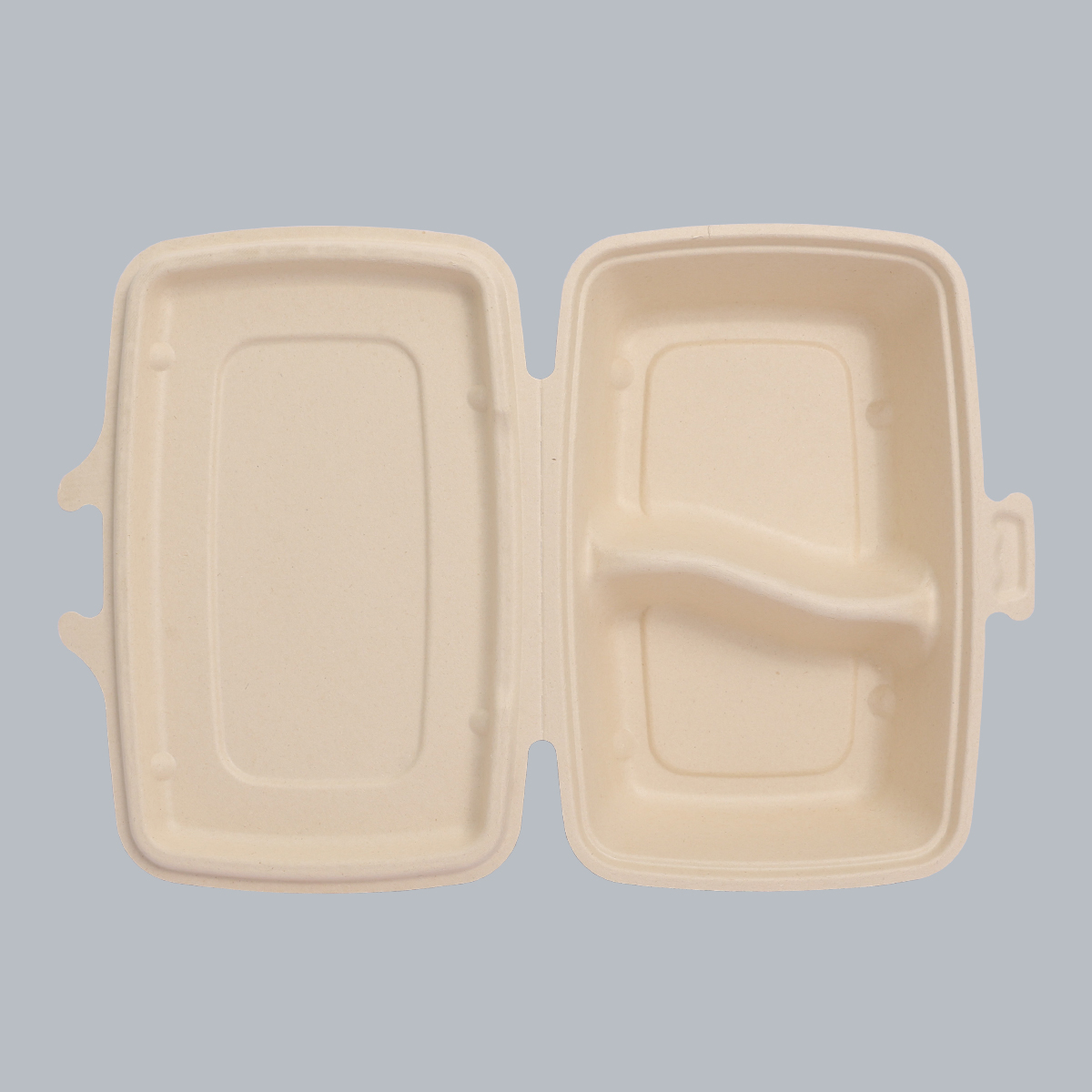 Disposable Tableware 2-Compartment Connected Meal Box