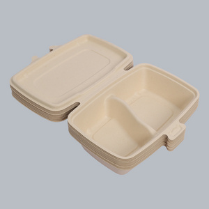 Disposable Tableware 2-Compartment Connected Meal Box