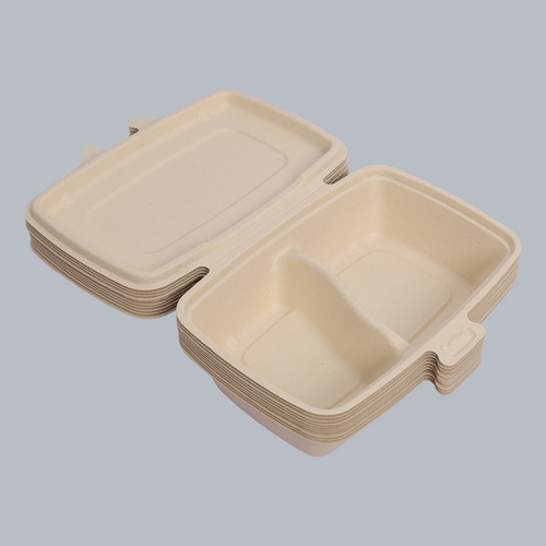 Disposable Tableware 2-Compartment Connected Meal Box