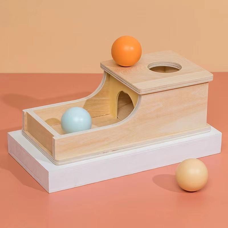 Wooden Spinning Drum Montessori Toys Infant Kids Sensory Development Toys with Bell Children Toy