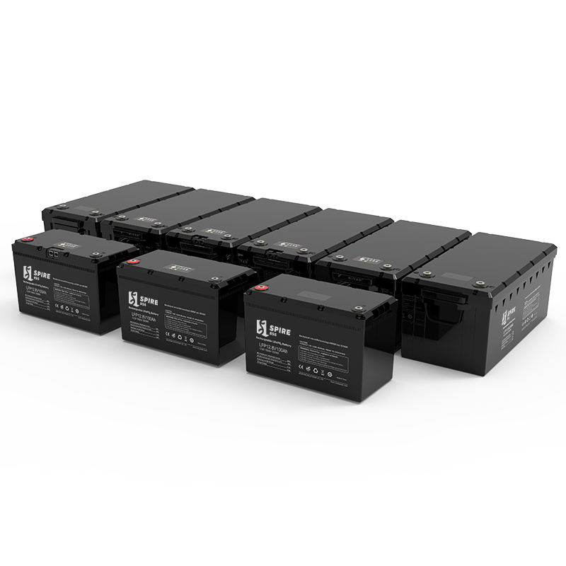 12.8V 300AH Black UN38.3 Certified Lifepo4 Cell Over Charge Protection Rv Battery