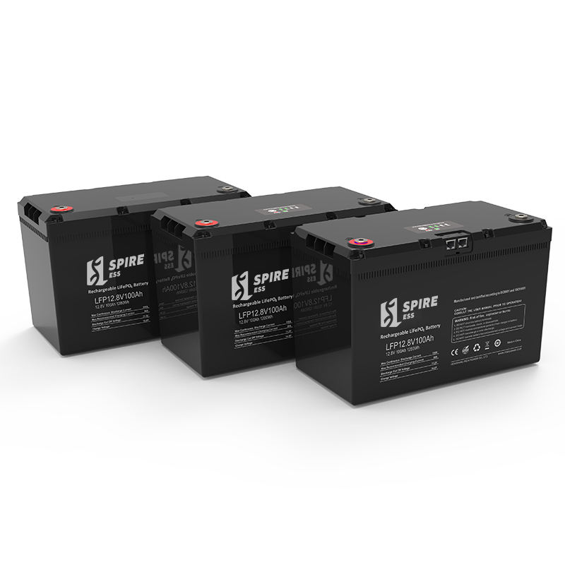 12.8V 300AH Black UN38.3 Certified Lifepo4 Cell Over Charge Protection Rv Battery