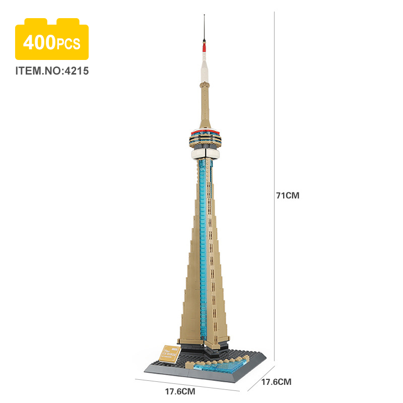 2024 factroy price Kids World Famous Architecture 3D Building Blocks Sets City Bricks Classic Skyline Model Toys