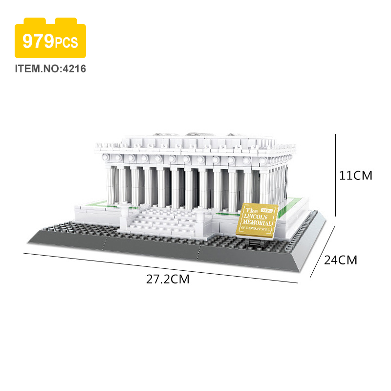 2024 factroy price Kids World Famous Architecture 3D Building Blocks Sets City Bricks Classic Skyline Model Toys