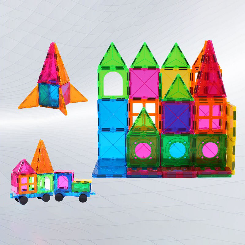 100PCS 3D Magnetic ABS DIY Puzzle Tiles Customizable Dimensions Plastic Building Block Set Educational Construction Toy for Kids