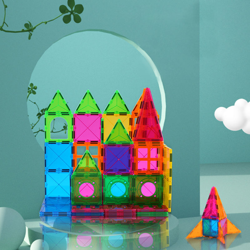 120 PCS Building Blocks Magnet Building Tiles Magnetic Toys for Kids 3D Magnet Puzzles Stacking Blocks