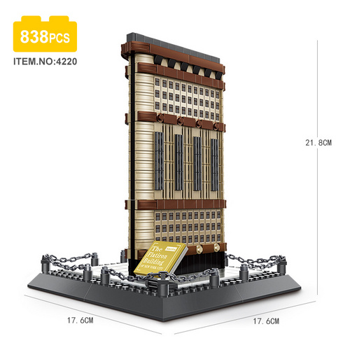 Factory price Plastic Architecture Classic Skyline City Bricks Plastic Building Blocks Sets Model Kids Gift Toys