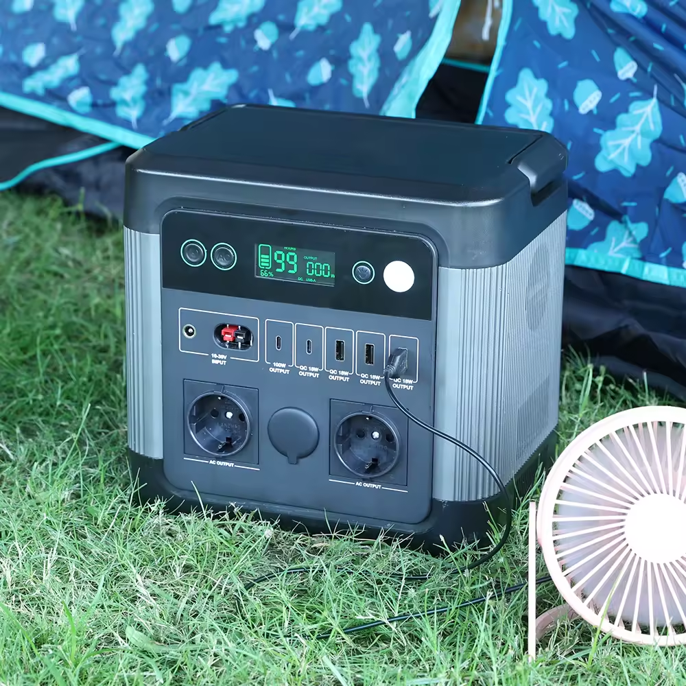 Camping emergency generator pure sine wave 1000w portable solar power station