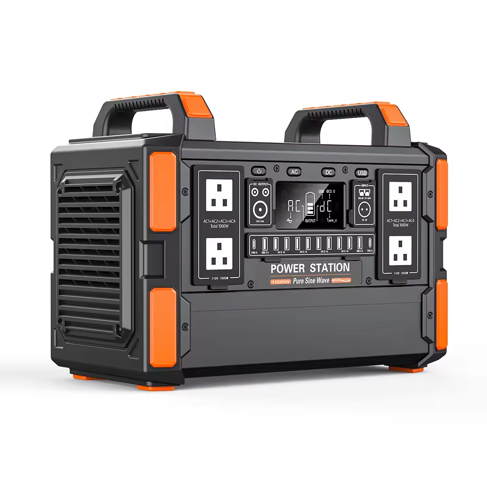 LiFePO4 Battery 8 Hours Charging Time 1000W Portable Solar Generator Power Station