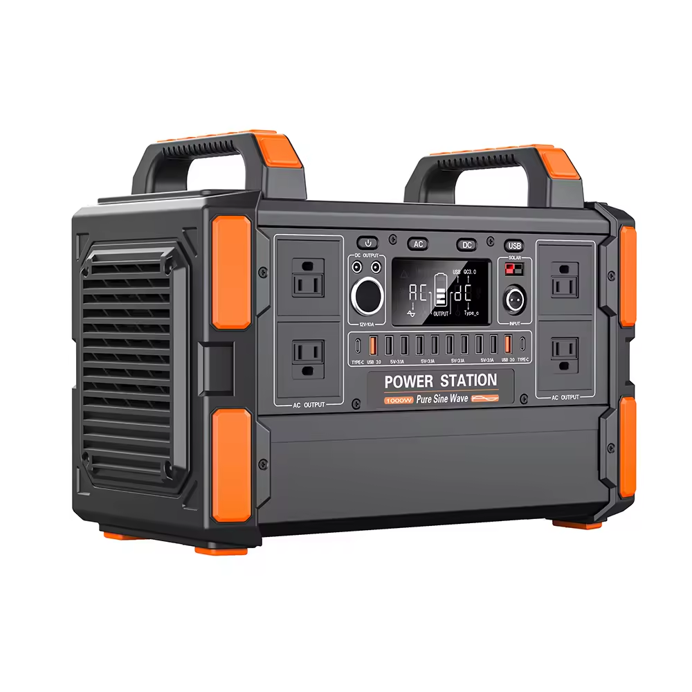 LiFePO4 Battery 8 Hours Charging Time 1000W Portable Solar Generator Power Station