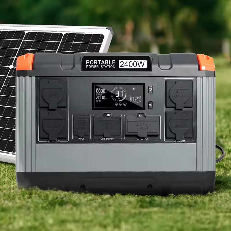 New 2400W Power Supply Solar Energy System Solar Generators Charging Portable Power Station