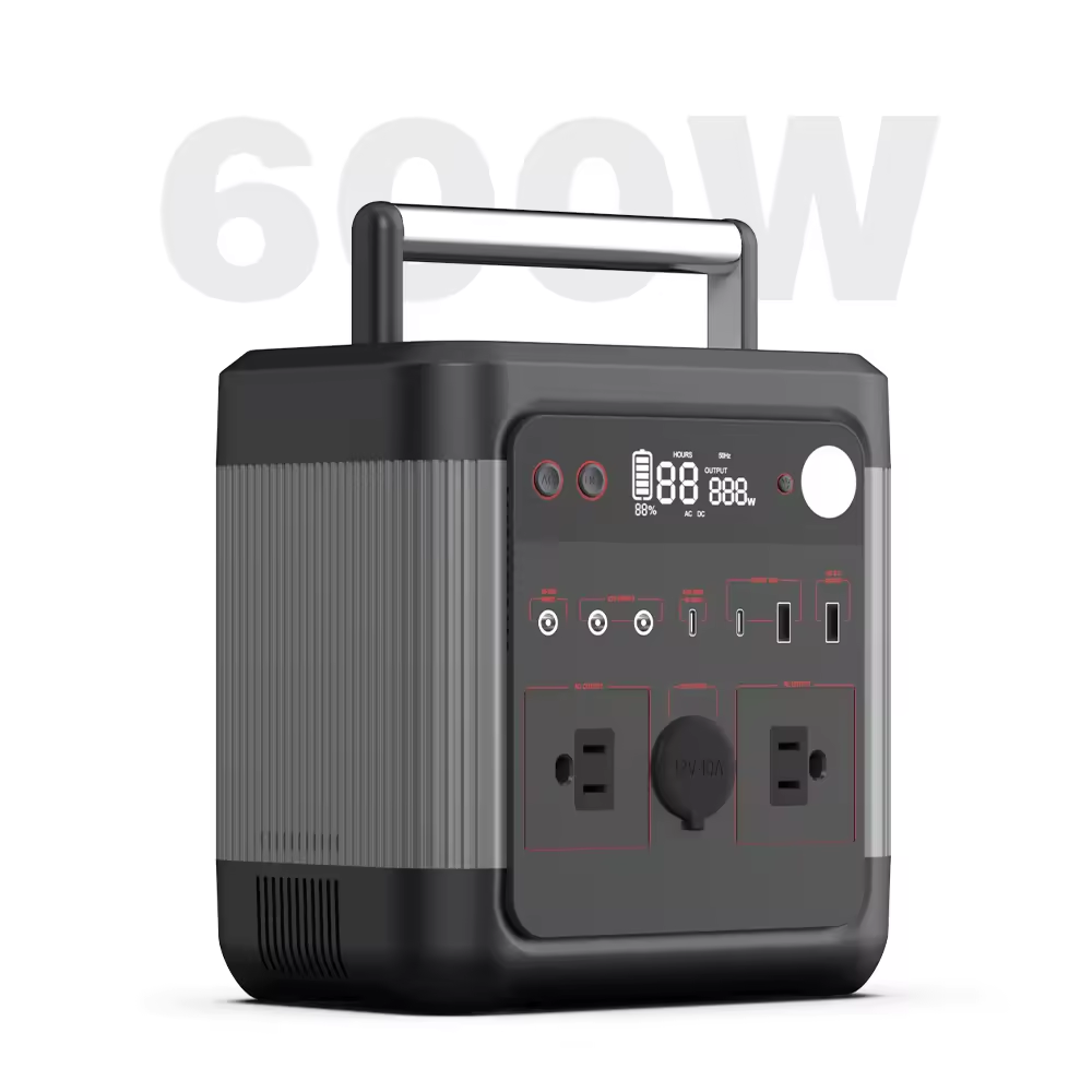 Outdoor power generator 600W fast charge color customized lithium Ion portable solar generator power station