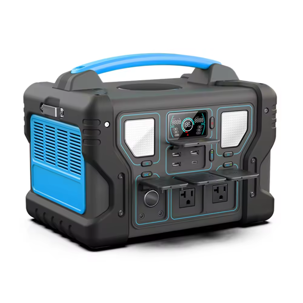 High capacity outdoor power supply camping liFePO4 battery portable power station