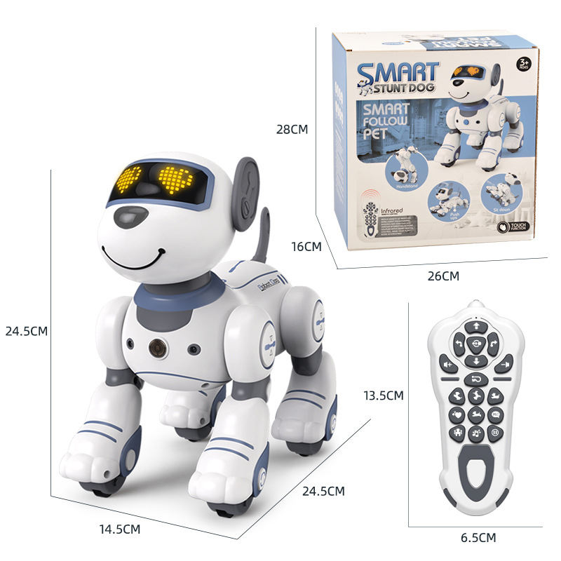2024 High Quality Interactive Educational Robotic Dog Unisex ABS and Plastic Model with Smart Light and Sound Features