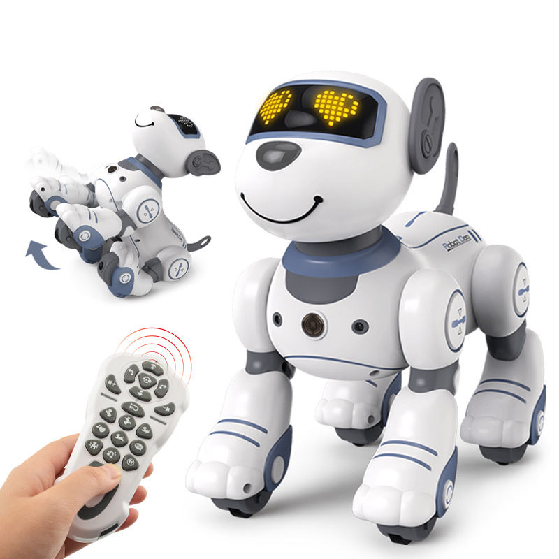 2024 High Quality Interactive Educational Robotic Dog Unisex ABS and Plastic Model with Smart Light and Sound Features