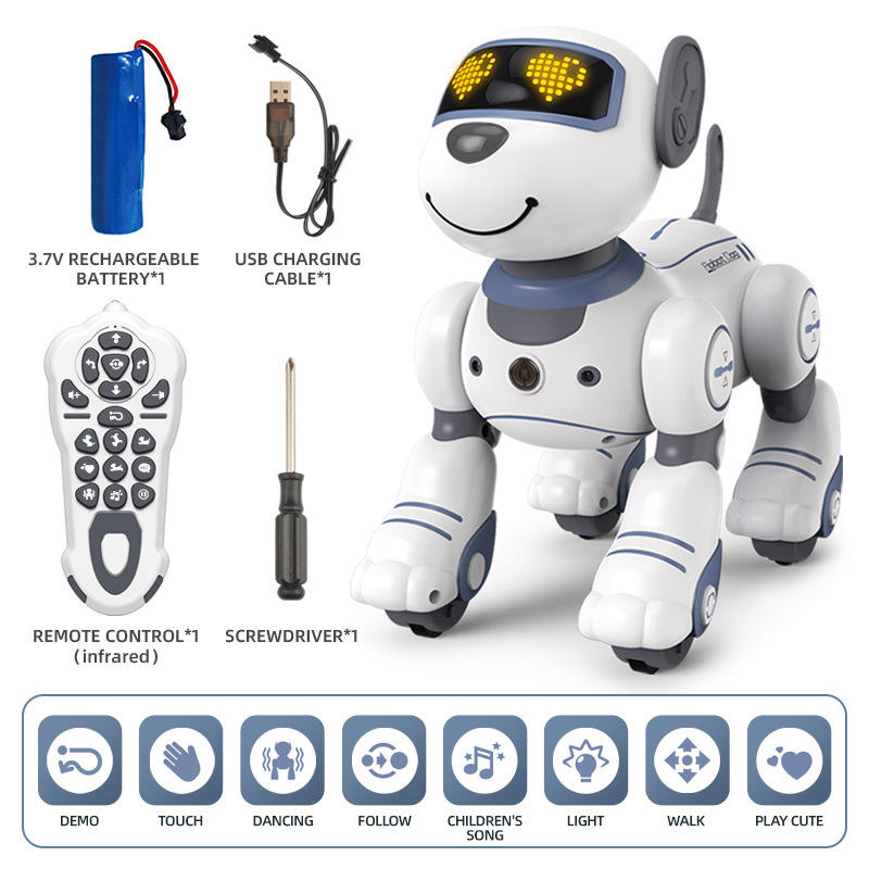 Hot Selling Wholesale Electronic AI RC Educational Model Smart Robot Dog Toy with Light and Sound Intelligent Plastic Pet
