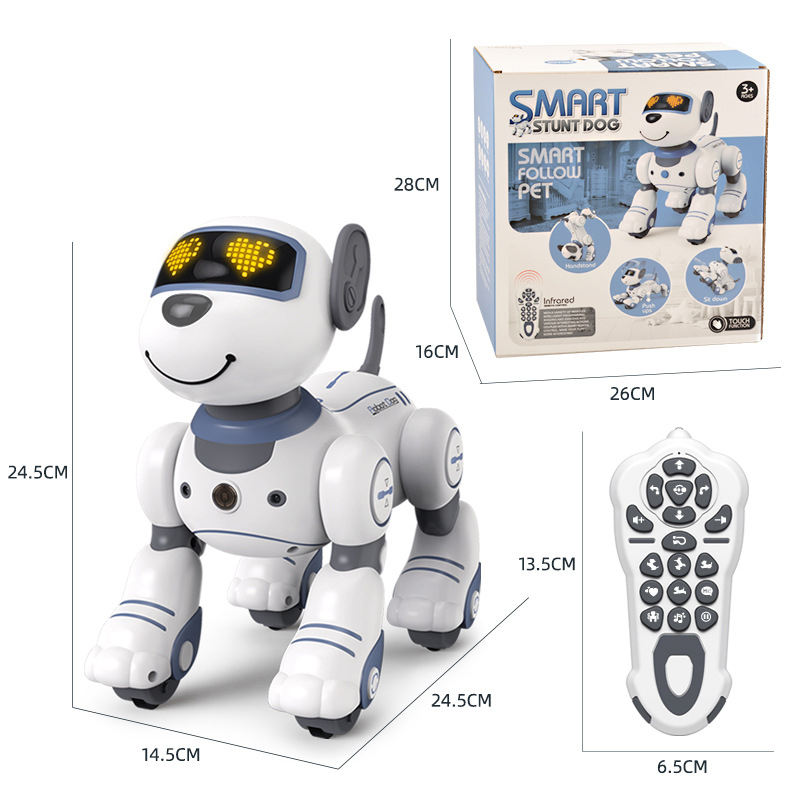 2024 Fashion Style AI Chip Dog Robot RC Stunt Dog Toy for Dancing Intelligent Walk Toy Kids