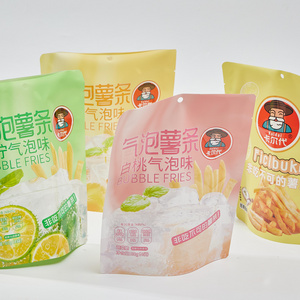 Customized Leisure Snacks Fries Packaging Bag with Zipper and Logo