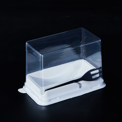 Custom Cake container with Clear Lid, PET Dessert Box for Cake Slice,Pastry, Dessert To Go