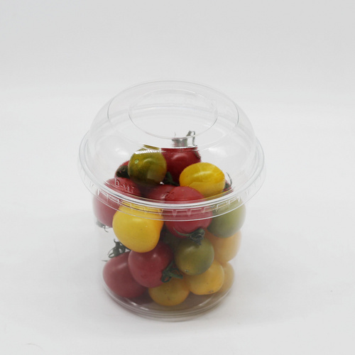 24oz Clear Disposable Cups 790ml Plasitc Bowls with lid for Fruits Yoghurt Salad Smoothie
