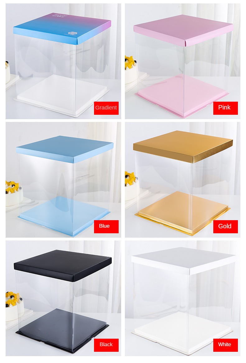 6 inch Cake Boxes PET Clear Bakery Boxes for Birthday Wedding Ceremony