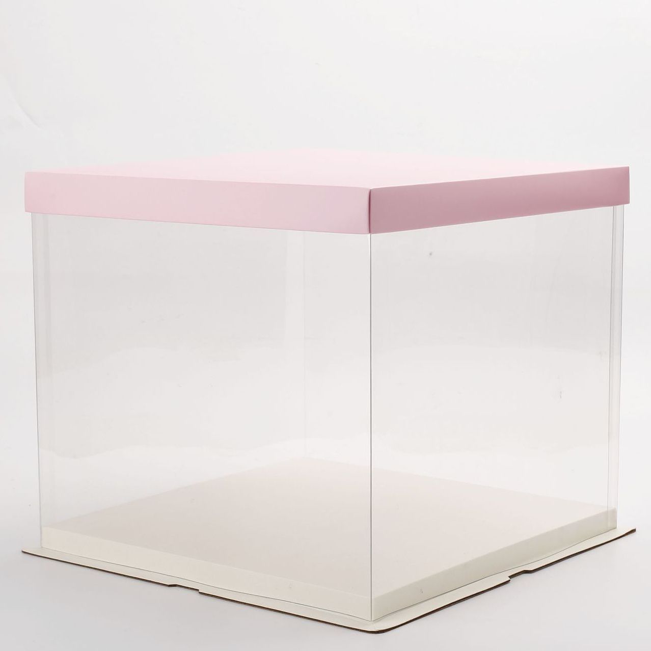 8 inch Cake Boxes PET Clear Bakery Boxes for Birthday Wedding Ceremony Color Pink