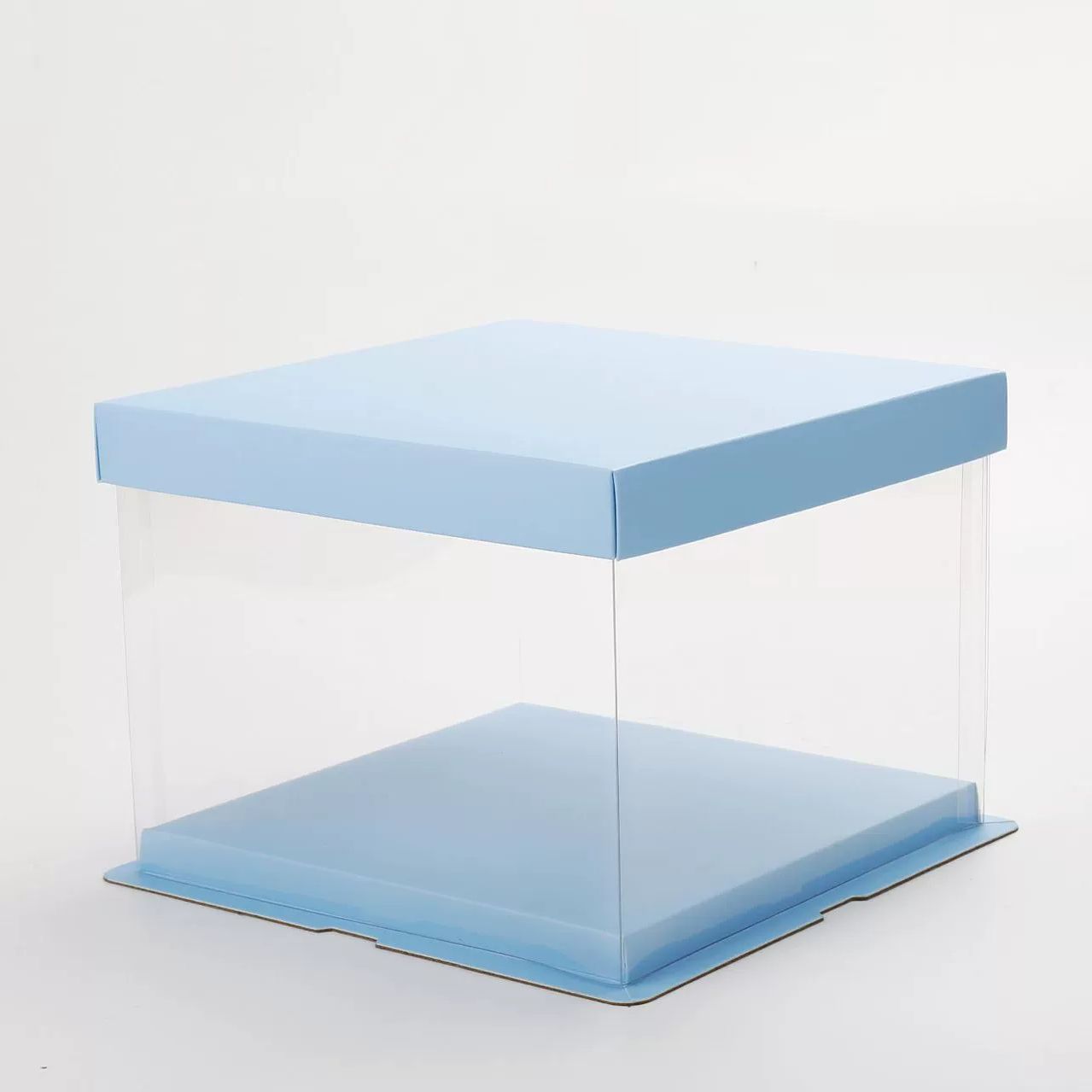10 inch Cake Boxes PET Clear Bakery Boxes for Birthday Wedding Ceremony in color Blue
