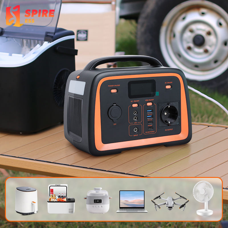 outdoor fast charging Lifepo4 battery Portable solar energy storage use lights fans solar generator power station