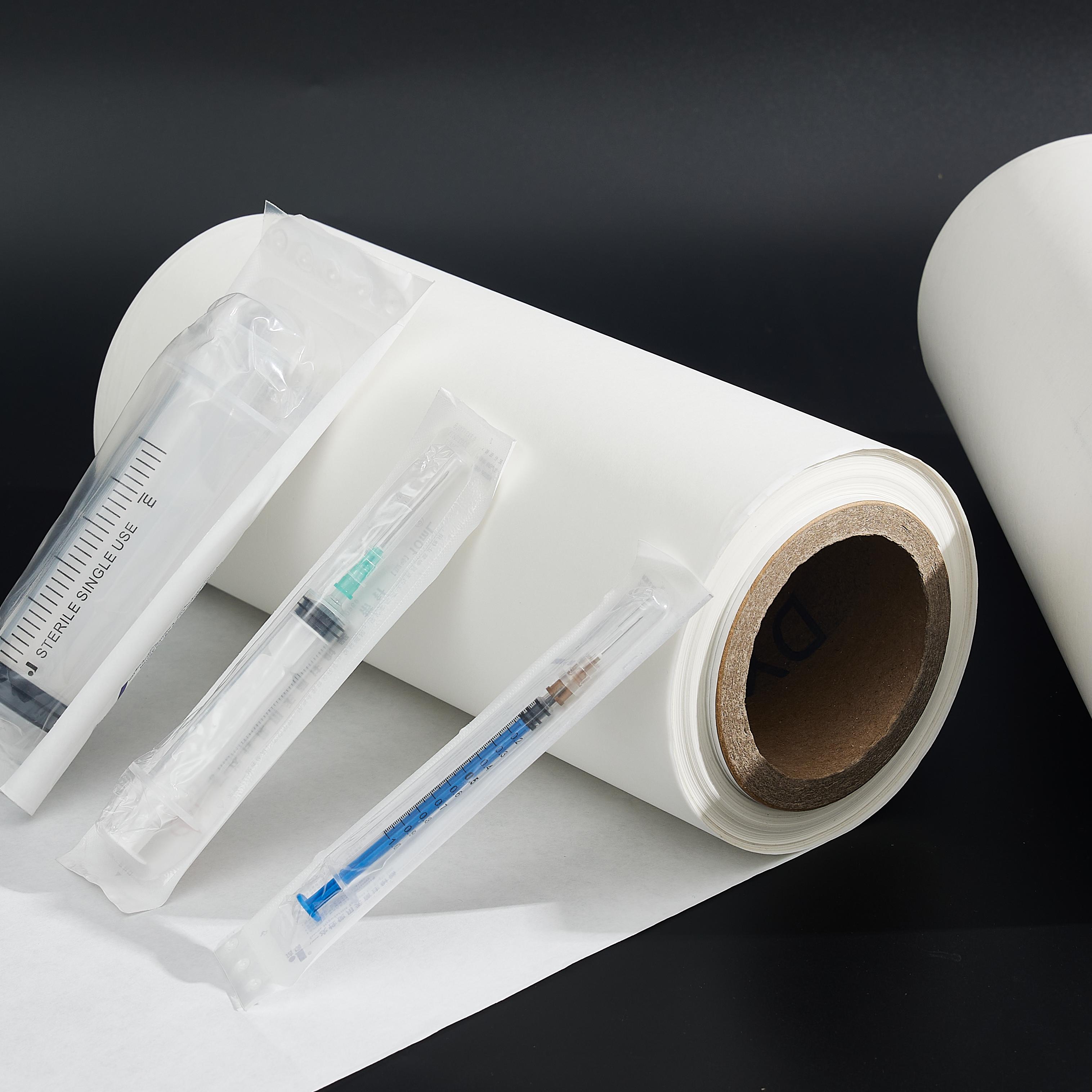 60-70g Medical Direct Seal Sterilization Paper for Syringe Paper Packaging