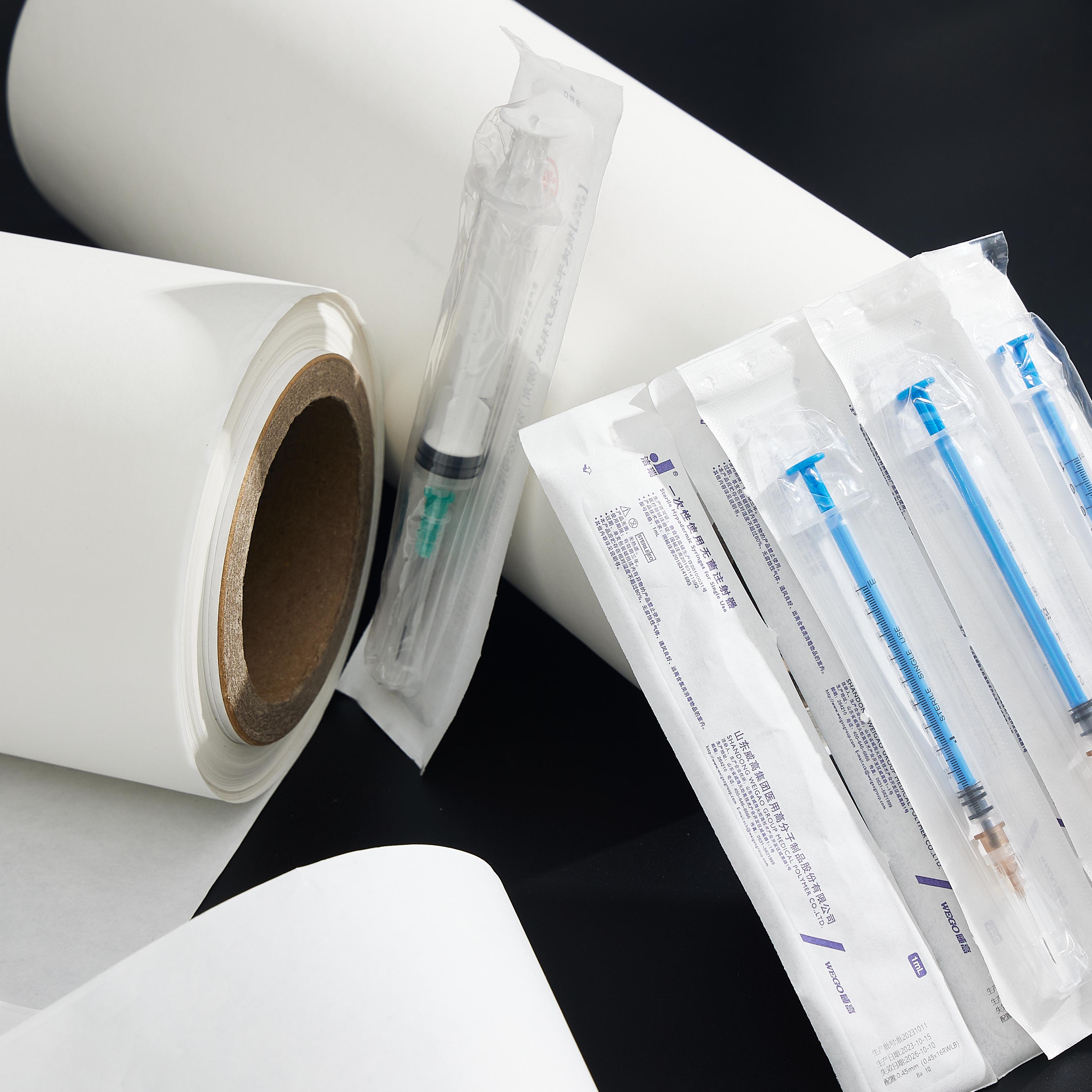 60-70g Medical Direct Seal Sterilization Paper for Syringe Paper Packaging