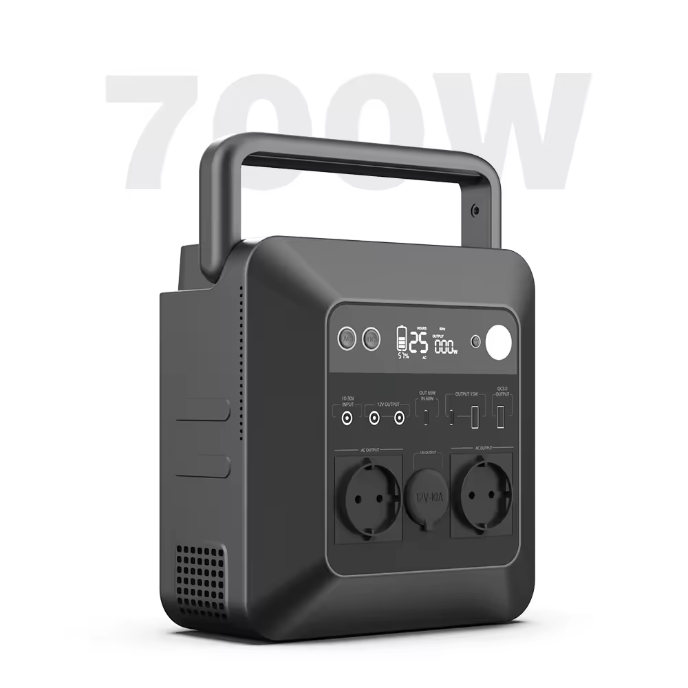 700W Power Generator Easy Carry Portable Power Station Support Solar Panel Charge Power Supply