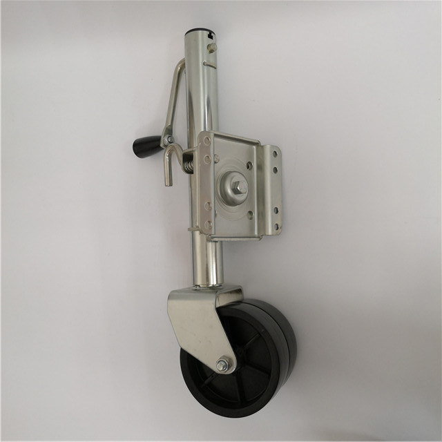 2000lbs Heavy Duty Boat Caravan Travel Trailer Stabilizer Lift Jack Stand With Rubber Wheel Trailer Jack Jockey Wheel