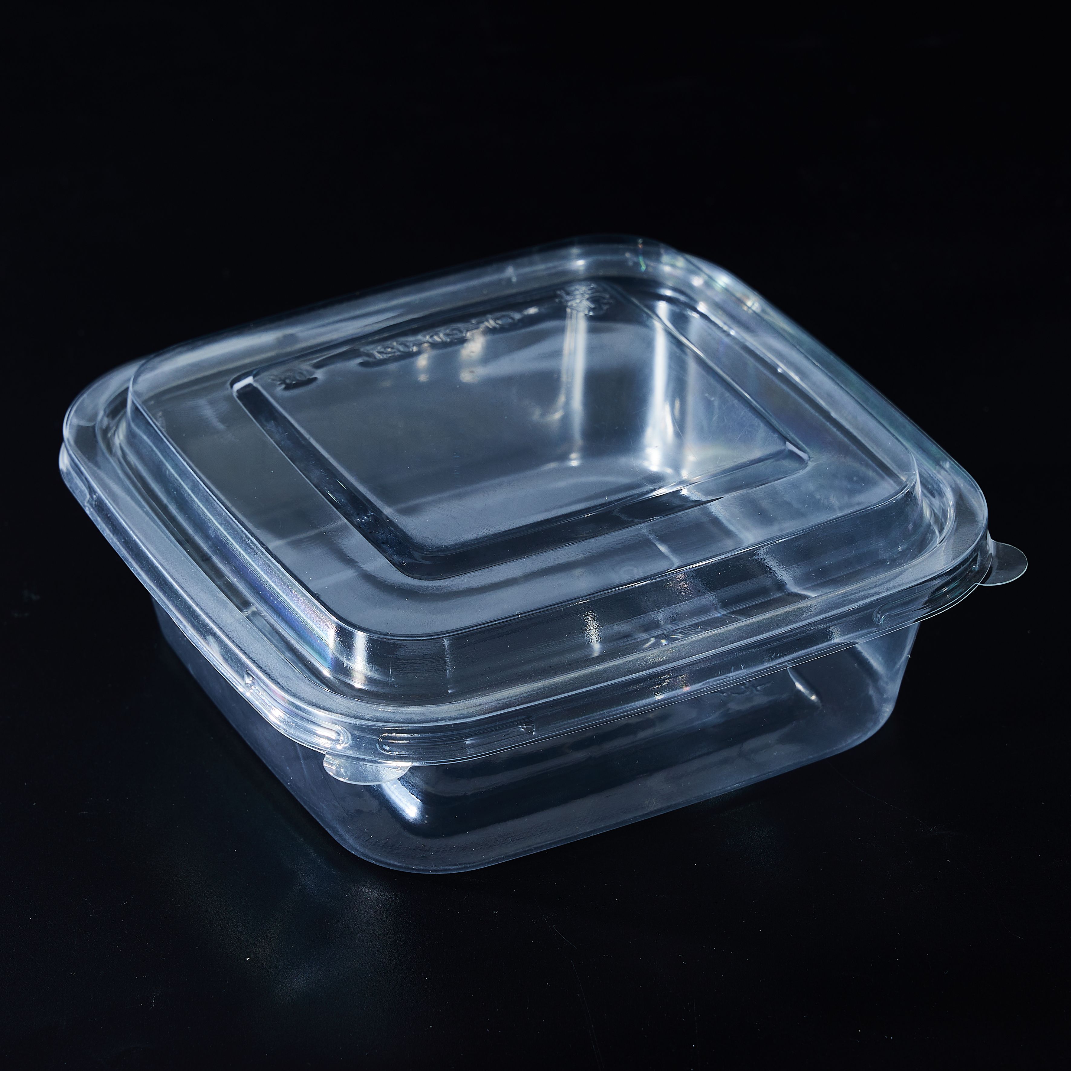 Clear Disposable Container Salad Fruit To go Box Take away box for Grocery store Supermarkets