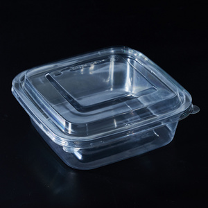 Clear Disposable Container Salad Fruit To go Box Take away box for Grocery store Supermarkets